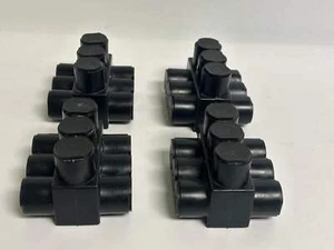 4 PK Burndy (1PLD250-3) UV Black Distribution Connectors 10AWG -250 kcmil - Picture 1 of 5