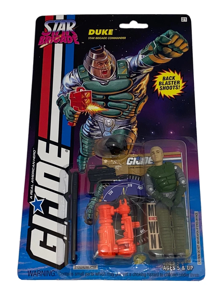 Duke Star Brigade Commander #21 Gi Joe 1993 Hasbro MOC 10 Back Figure