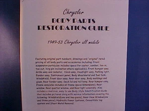 1949,1950,1951,1952,1953 CHRYSLER Parts/Resto Guide--very old vintage shop info - Picture 1 of 2