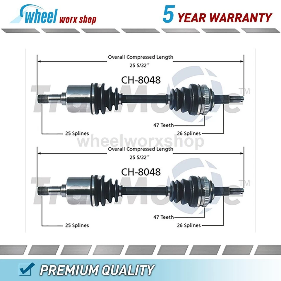 Front CV Axle Shaft for Plymouth Acclaim 2.5L 1989 1990 1991 1992 1993 1994 1995 - Image 1 of 2