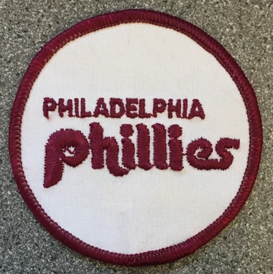 1987 ERA PHILADELPHIA PHILLIES MLB BASEBALL VINTAGE 3" ROUND TEAM LOGO PATCH - Image 1 of 4