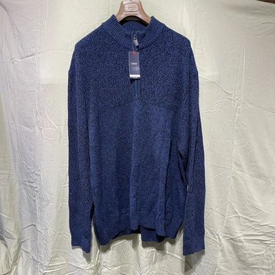 Izod Men's Big & Tall Sweater Quarter Zip 4XL Tall Slim Fit New with Tags NWT - Image 1 of 4
