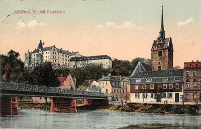 Gera Reuss Schloß Osterstein carte postale 1911 - Photo 1/2