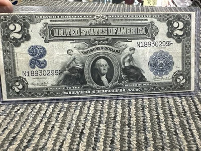 1899 $2 Silver Certificate  Teehee/Burke  FR#256 - Image 1 of 4