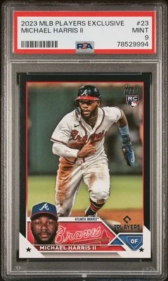 2023 Topps MLB Players Exclusive MICHAEL HARRIS II Rookie RC #23 PSA 9 - Image 1 of 2