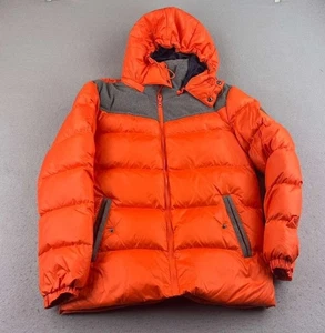Semir Jacket Mens Large Orange Full Zip Hooded Lined Puffer Filled Winter Ski - Picture 1 of 9