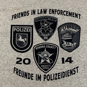 Maglietta Friends in Law Enforcement Large Police Winona County 2014 Minnesota - Foto 1 di 4