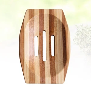 1pc Bamboo Soap Box Retro Soap Dish for Bathroom Toilet Kitchen Soap Box - Picture 1 of 11