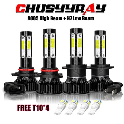 Combo de 4 bombillas LED de haz alto/bajo 6000 k para Mazda 5 2006-2010 Foto 1 de 4