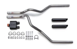Ford F150 F250 09-19 Flowmaster Super 10 Muffler Dual Exhaust Kit BlackTips - Picture 1 of 4