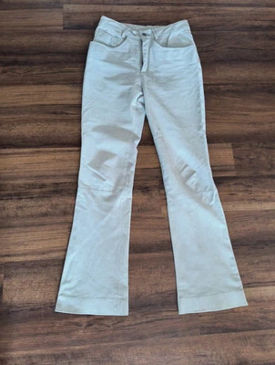 Pantalones Wilsons Máxima Cuero Talla 6 Crema Tostado Caqui Con Bolsillos Foto 1 de 4