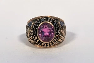 Anillo Balfour de oro amarillo de 10 quilates clase para hombre West Aurora 1984 15,9 gramos talla 9,5/9,75 - Imagen 1 de 9