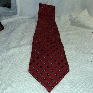 Valerio Garati Men's 100% Pure Silk Handmade Necktie Red / Black 58 x 3.75" Tie - Picture 1 of 5
