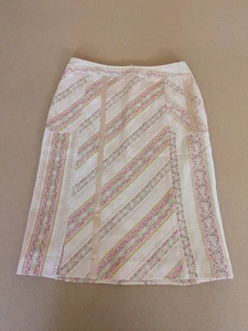 Christian Lacroix Quilted Lined Floral Lace Midi Skirt W30 - Picture 1 of 10