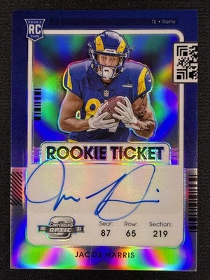 2021 Panini Contenders Optic #138 Jacob Harris Silver Rookie Autograph - Image 1 of 2