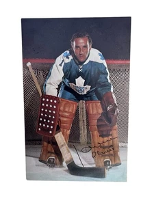 Jacques Plante 1970's Toronto Maple Leafs Vintage NHL Team Issued Postcard Photo - Bild 1 von 7