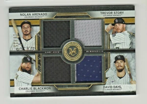 Colección del museo 2020 quad reliquias doradas Arenado Story Blackmon Dahl 16/25 Rockies - Imagen 1 de 2