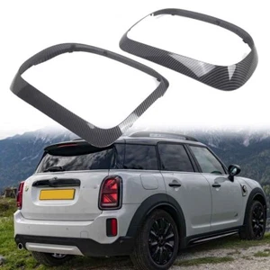 Left Right Tail Light Trim For Mini Cooper Countryman F60 2016-2019 Carbon Look - Picture 1 of 8
