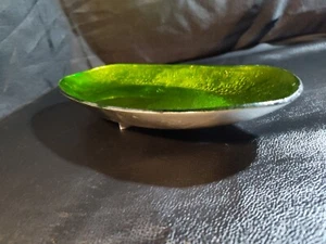 Metallic Green Oval Serving Tray VGT - Picture 1 of 16