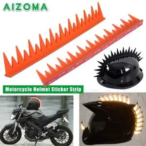 Uneven style Rubber Dirtbike 3M Stick Mohawks Helmets Warhawk Spikes Decal Strip - Picture 1 of 12