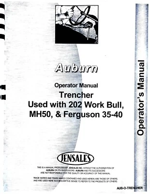 Accesorio zanjadora castaño rojizo manual del propietario operador Foto 1 de 4