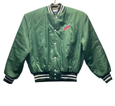 Chaqueta Universitaria Mountain Dew De Colección Para Hombre XL Mtn Dew Verde Botón a Presión Foto 1 de 4