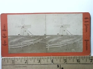 Truro Massachusetts alte Salzmühle Stereoansicht antik um 1870 Y17753 - Bild 1 von 2