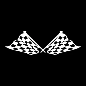 Checkered Flag Race Racing Finish Line Car Truck Window Vinyl Decal Sticker. - Picture 1 of 2