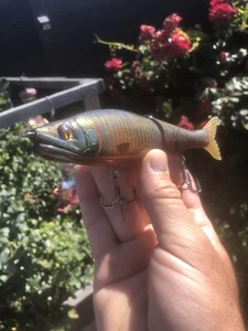 Custom Painted Glide bait Claw 178 Premium Blank TRAPPER HOOKS Zombie Bluegill - Picture 1 of 7