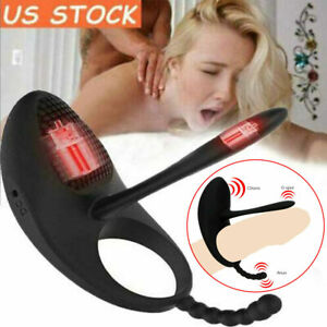 Couple Vibrator G spot Dildo Massager Cock Ring Adult Sex Toys For Women Men US