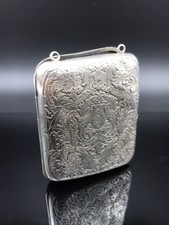 Antique Victorian Sterling Silver Cigarette Case Hallmarked 59.3g