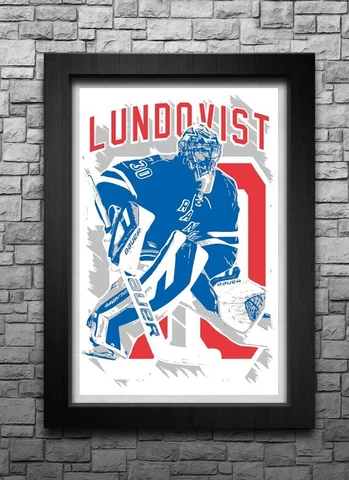 HENRIK LUNDQVIST art print/poster NEW YORK RANGERS FREE S&H! JERSEY Cover