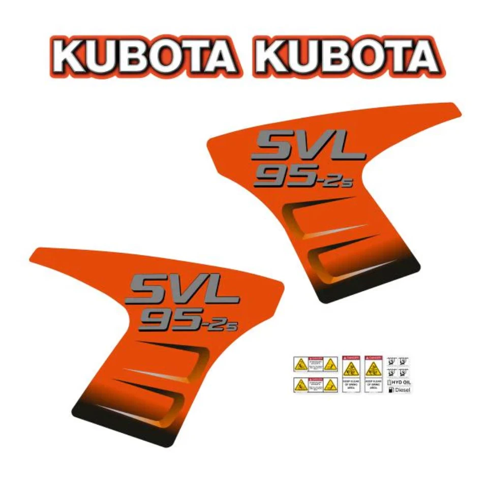 Kit de calcomanías Kubota SVL 95-2S minicargadora OEM SV95-2S calcomanías de repuesto Foto 1 de 1