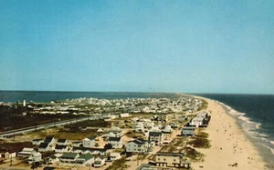 Fenwick Island Beach & Cityscapes Looking North Aerial View Delaware Postcard - Picture 1 of 2