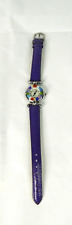 UnoAlla Voia Purple Leather Vintage Ladies Murano Glass Quartz Watch Working