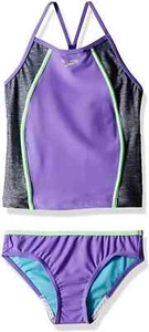 Speedo Girls Racerback Two Piece Bikini Tankini Lavender Purple Swimsuit Size 10 - Picture 1 of 2