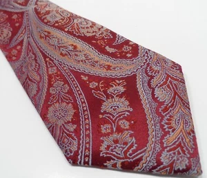 Ike Behar Herren Krawatte New York Rot 100% Seide Krawatte | Blumen Krawatte - Bild 1 von 9