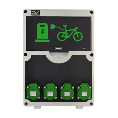Estación de carga de bicicleta para bicicletas eléctricas 12 módulos 4x230V distribuidor de energía Doktorvolt 2137