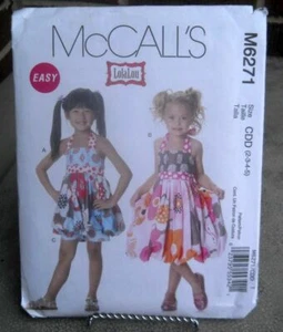 McCALL's Pattern  M6271 Lola Lou Boutique Girl's Dress & Short Set 2-5  uncut ff - Picture 1 of 2