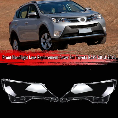 Par de cubiertas de cristal transparente para faros para Toyota RAV4 2013-2015 Foto 1 de 4