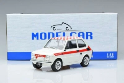 Fiat 126 Abarth Modelcar 1/18 Bianco MCG 18325 Nuovo GM Shop - Immagine 1 di 4