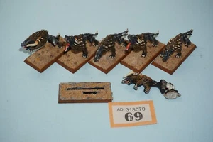 Warhammer Fantasy Chaos Hell Hounds x 6 - Metal - Picture 1 of 6