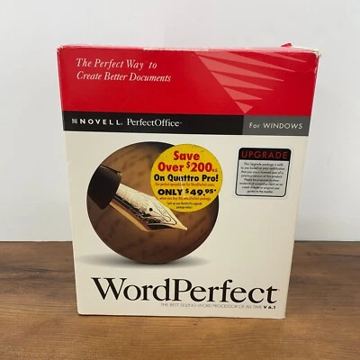 WordPerfect 6.1 for Windows 3.5" Floppy Disk Upgrade Word Processor Novell NOB - Image 1 of 4