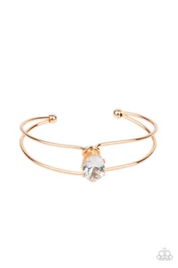Paparazzi-Jewelry, GLOW No Mercy - Gold-Bracelets - Picture 1 of 2