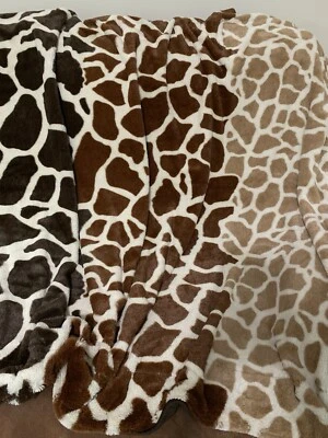 Ombre JIRAFA Imitación Piel Tiro Selva Africana Zoo Animal Marrón Beige Foto 1 de 4