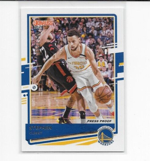 2020-21 Donruss STEPHEN CURRY Silver Press Proof #'d /349 Warriors No. 41