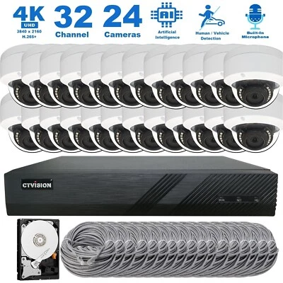 CTVISION 4K NVR 8MP Audio PoE IP Security CCTV Video Surveillance Camera System - Image 1 of 4