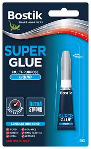 1 x Bostik Bostick Super Glue Adhesive 3g Original Liquid Tube 80607 new - Picture 1 of 1