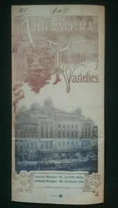 1895 VICTORIAN THEATRE PROGRAMME BOOKLET , ALHAMBRA THEATRE OF VARIETIES *Repro* - Picture 1 of 12