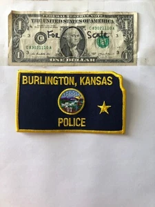 Rare Burlington Kansas Police Patch un-sewn in Great Shape - Picture 1 of 3